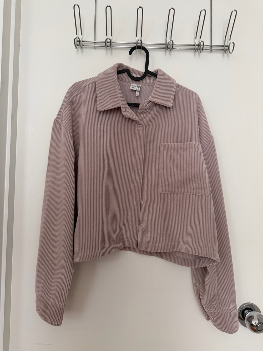 Simons Dusty Mauve Corduroy Bomber Jacket